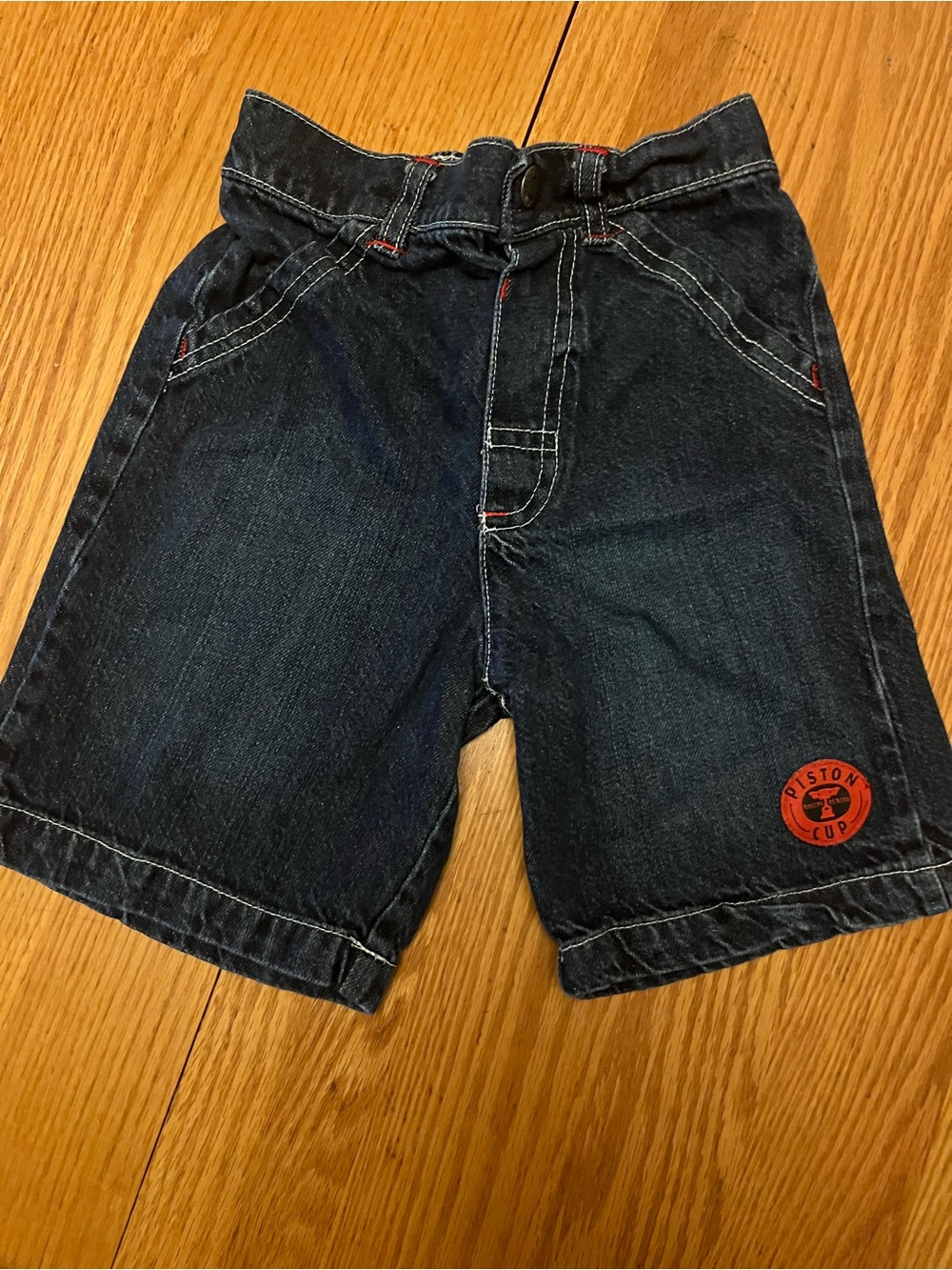 Disney Pixar Car Denim Jean Shorts  3t Piston Cup
